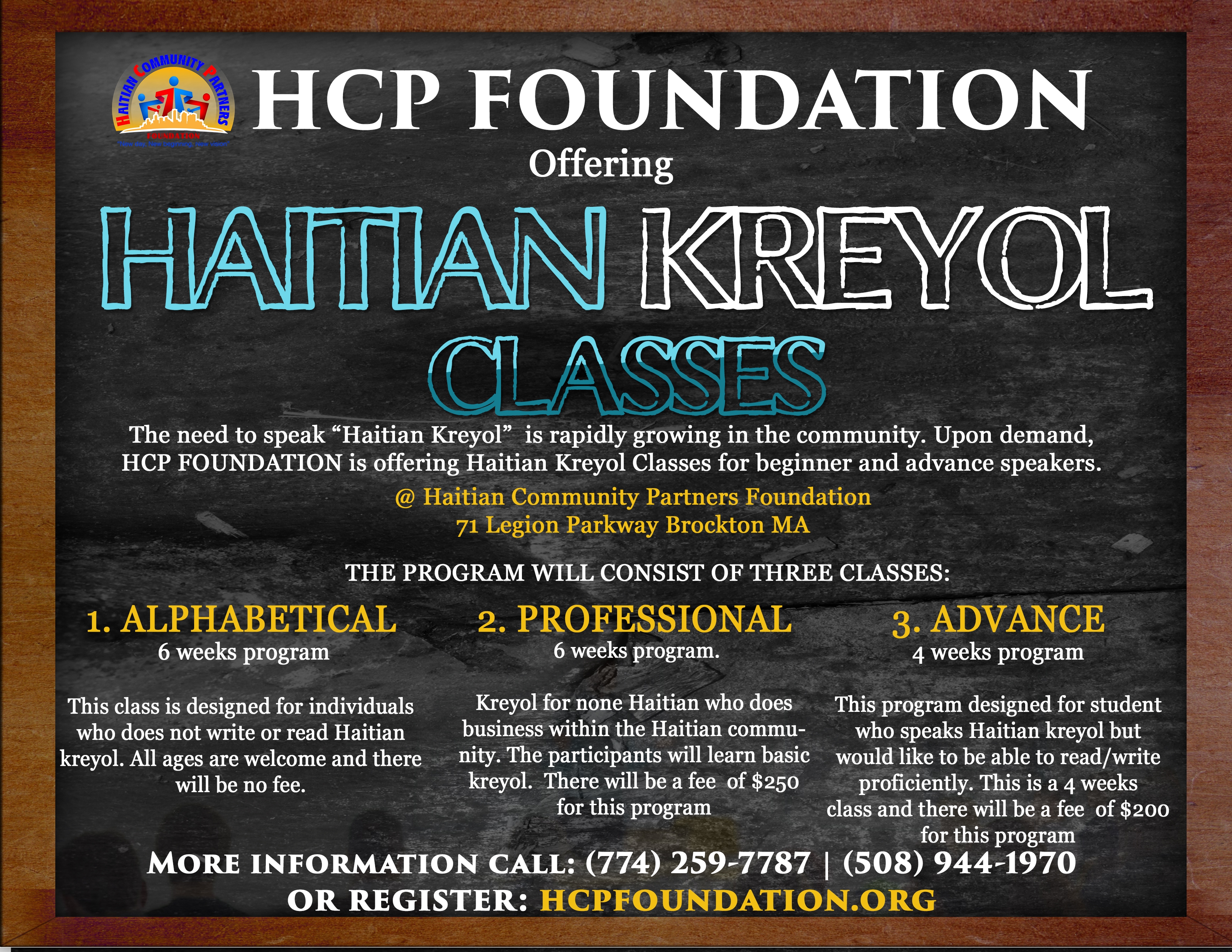 HCP kreyol classes